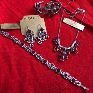 RED MONET JEWELRY SET